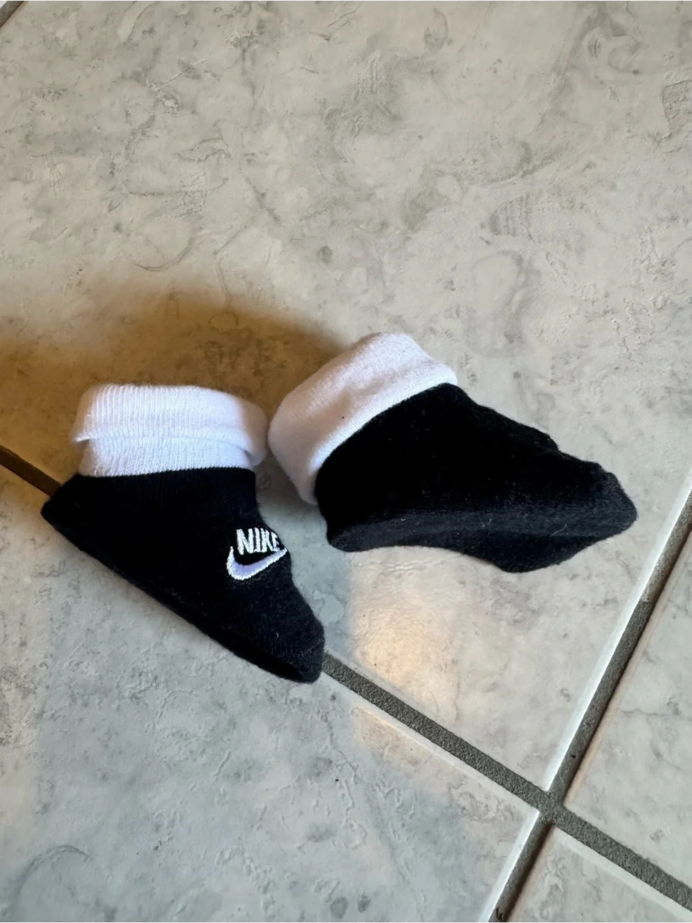 Nike Baby Black & White Sock Booties